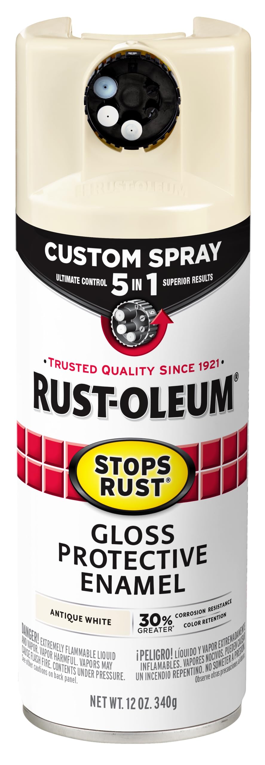 Rust-Oleum 376887 Stops Rust Custom Spray 5-in-1 Spray Paint, 12